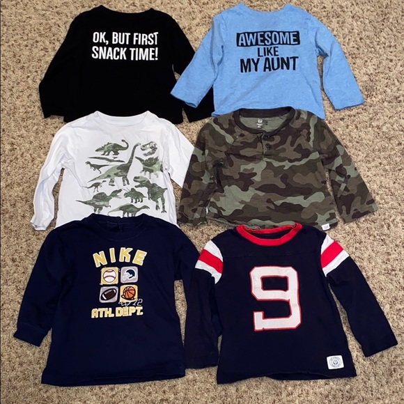Other - 🍎SALE🍏 Bundle of 6 long sleeve 18-24M shirts